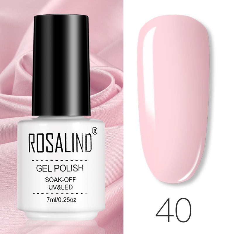 ROSALIND Gel Polish Set Manicure for Nails Semi Permanent Vernis top coat UV LED Gel Varnish Soak Off Nail Art Gel Nail Polish