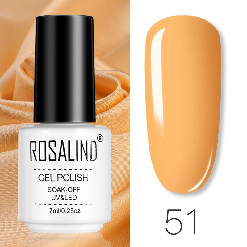 ROSALIND Gel Polish Set Manicure for Nails Semi Permanent Vernis top coat UV LED Gel Varnish Soak Off Nail Art Gel Nail Polish