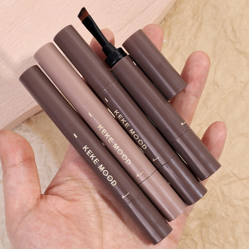 Waterproof Brown Grey Eyebrow Dyeing Cream Pencil Natural Lasting Non-smudge Setting Dye Eye Brow Pen with Brush Makeup Cosmetic