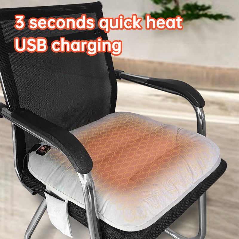 45X45cm USB Heating 3-speed Thermostat Cushion Office Sedentary Car Home Dual-use Winter Warm Physiotherapy Electric Heating Pad