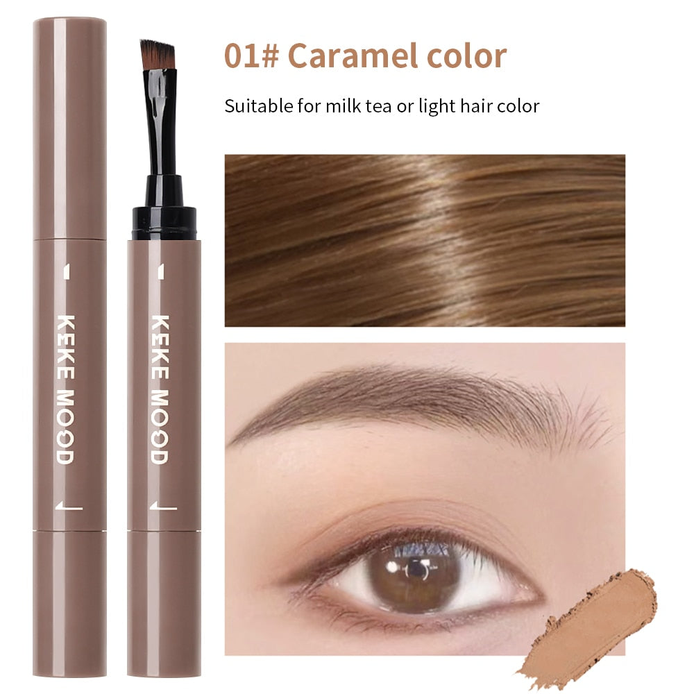 Waterproof Brown Grey Eyebrow Dyeing Cream Pencil Natural Lasting Non-smudge Setting Dye Eye Brow Pen with Brush Makeup Cosmetic