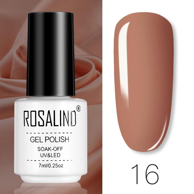 ROSALIND Gel Polish Set Manicure for Nails Semi Permanent Vernis top coat UV LED Gel Varnish Soak Off Nail Art Gel Nail Polish