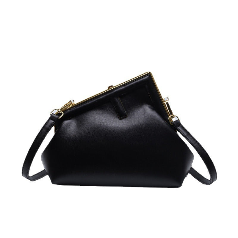 Simple small fragrant cloud bag texture new fashion fashion solid color clip bag shoulder bag crossbody bag