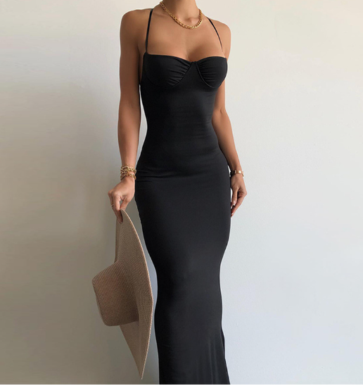 Backless Halter Long Dress