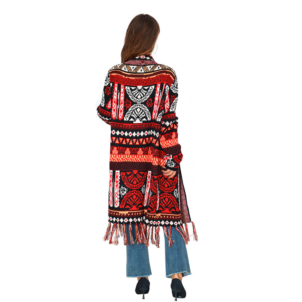 Ethnic Fringe Cardigan