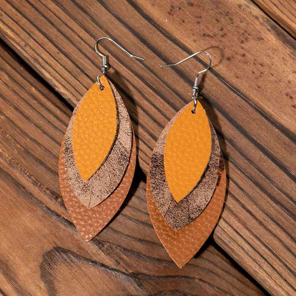 PU Leather Drop Earrings