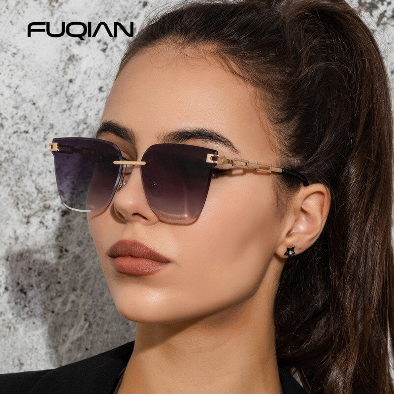 UV400 Cat Eye Sunglasses Frameless